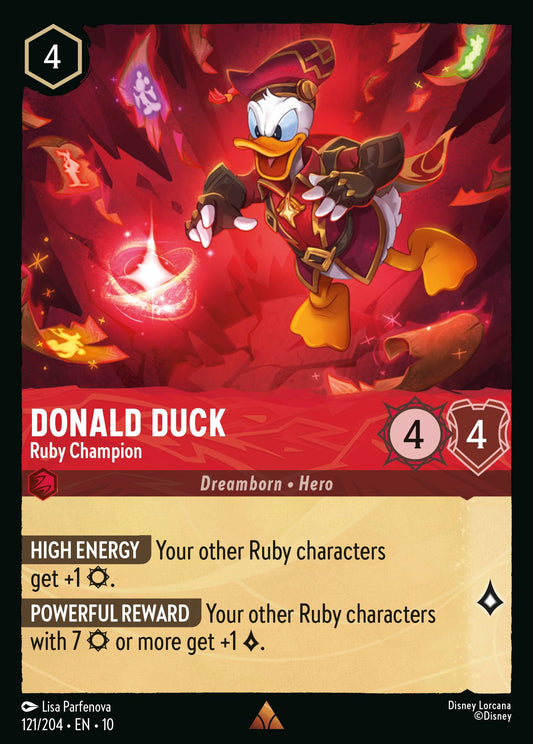 Donald Duck - Ruby Champion - Rare Lorcana Card