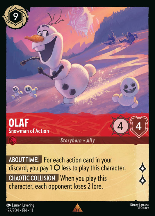 Olaf - Snowman of Action - Rare Lorcana Card