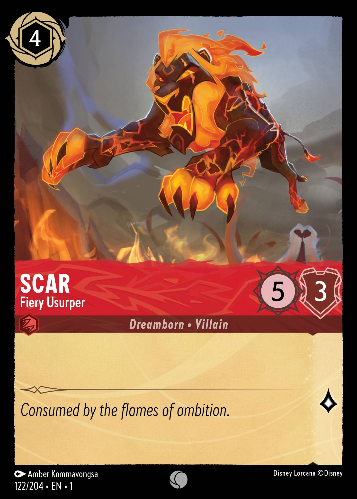Scar - Fiery Usurper - Common Lorcana Card