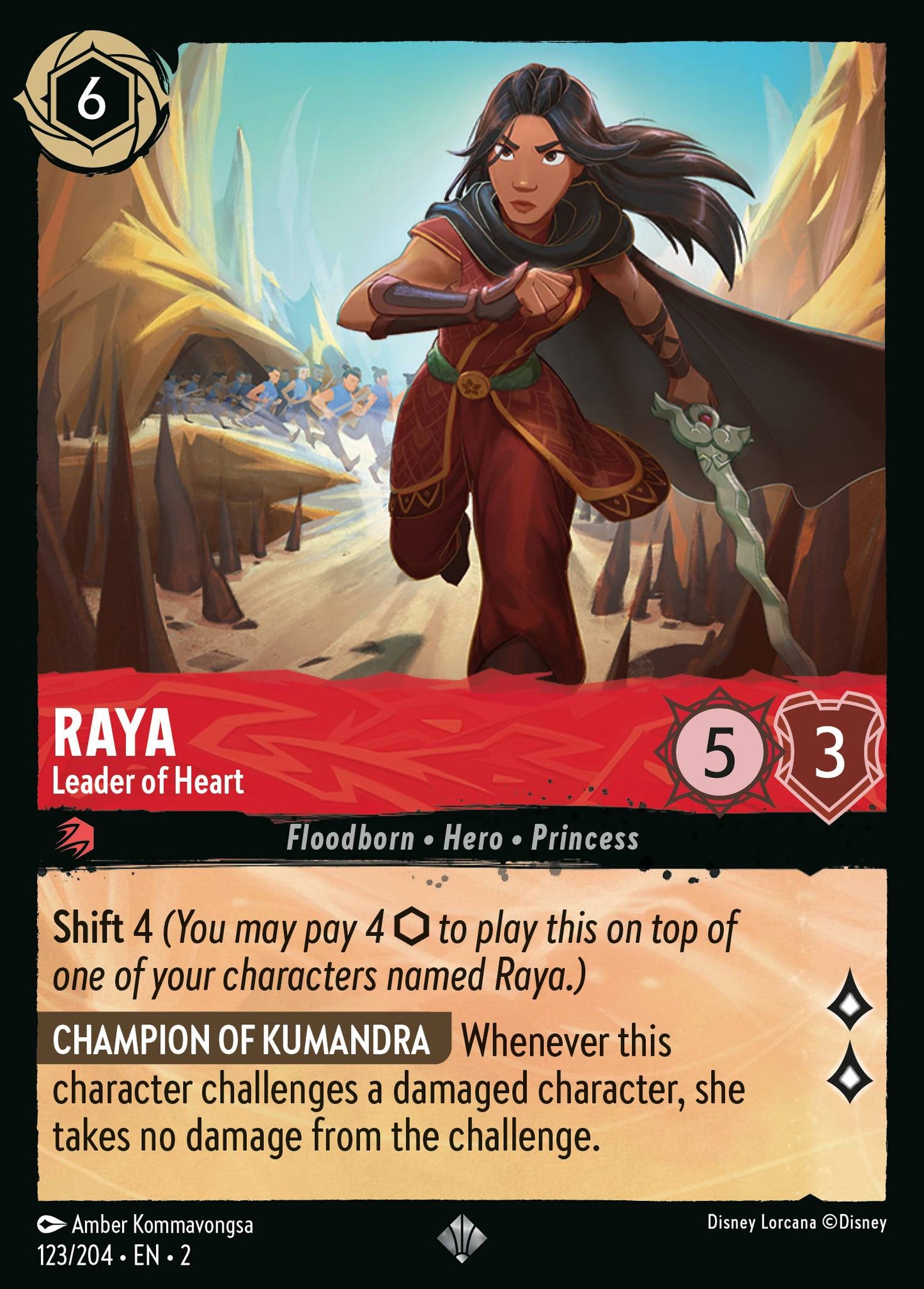 Raya - Leader of Heart - Super Rare Lorcana Card