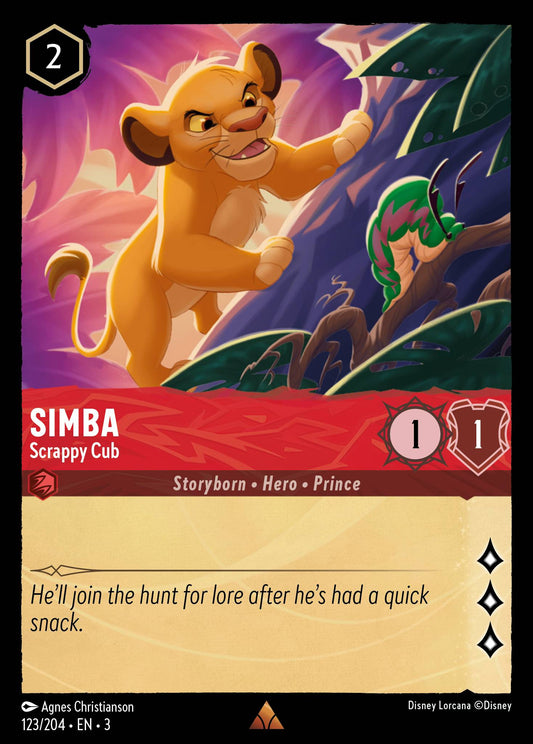 Simba - Scrappy Cub - Rare Lorcana Card
