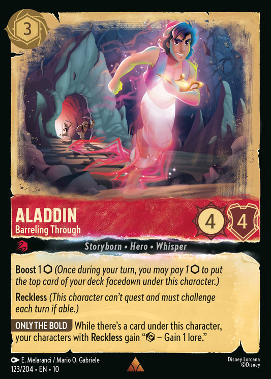 Aladdin - Barreling Through - Rare Lorcana Card