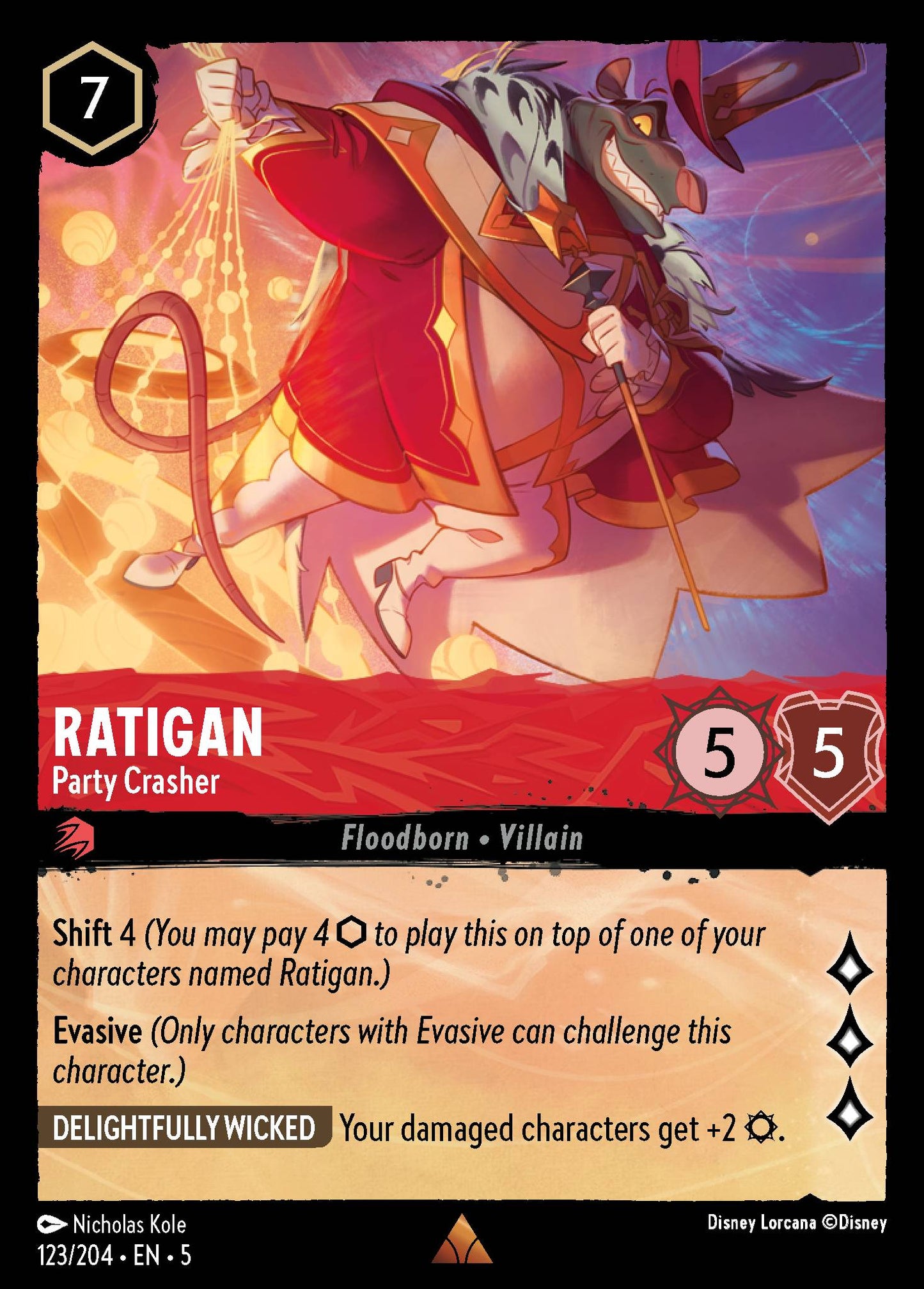 Ratigan - Party Crasher - Rare Lorcana Card