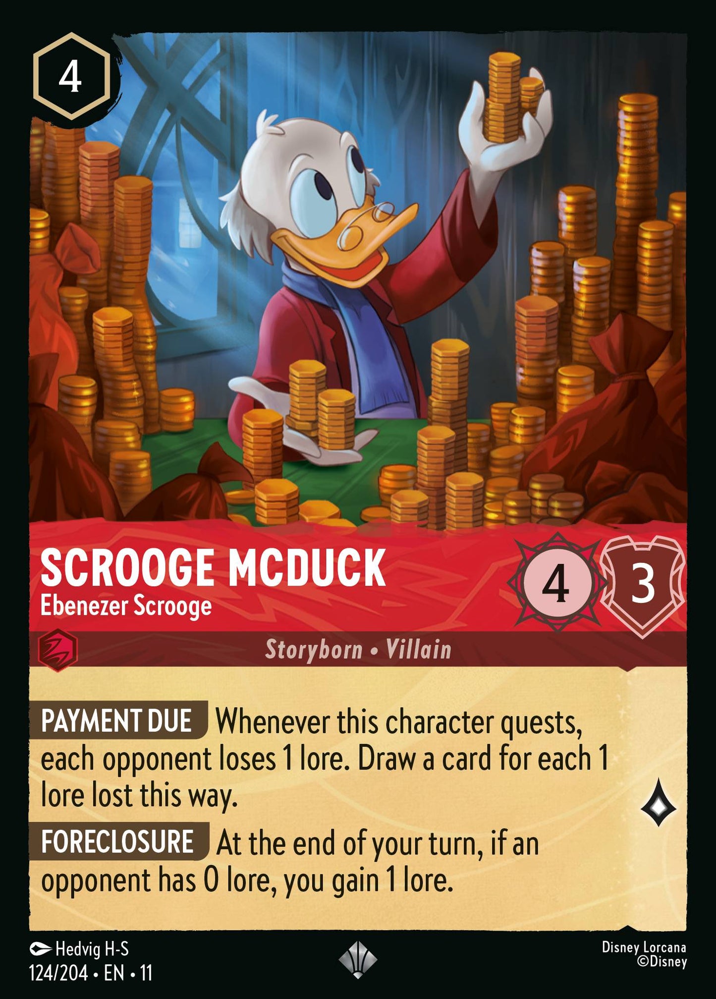 Scrooge McDuck - Ebenezer Scrooge - Super Rare Lorcana Card