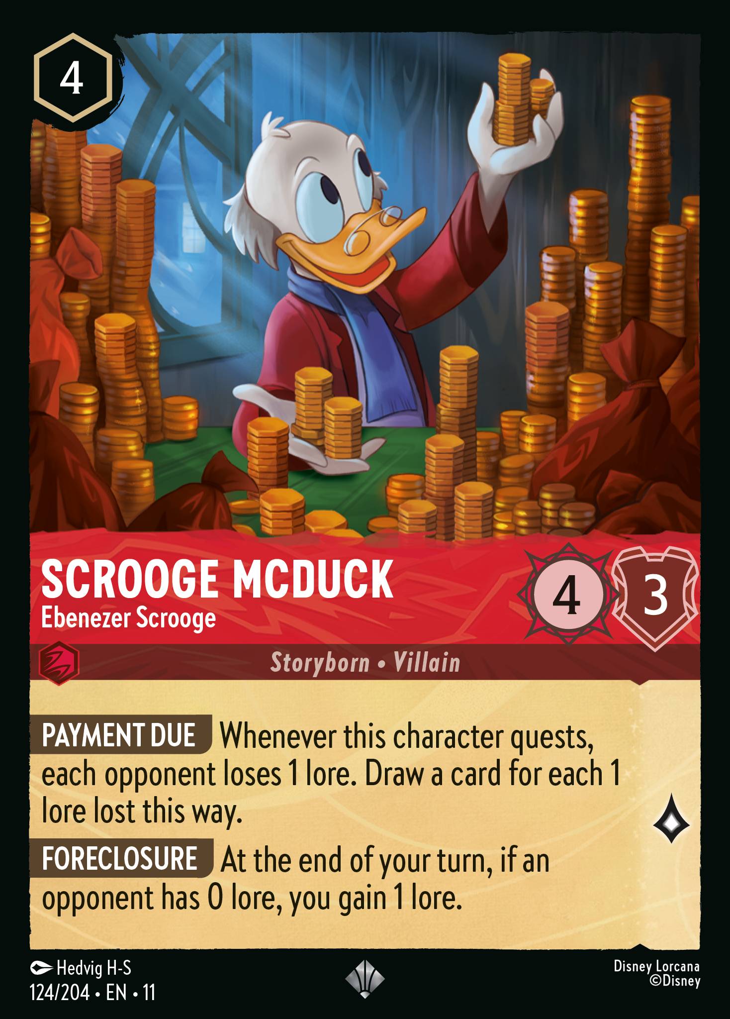 Scrooge McDuck - Ebenezer Scrooge - Super Rare Lorcana Card