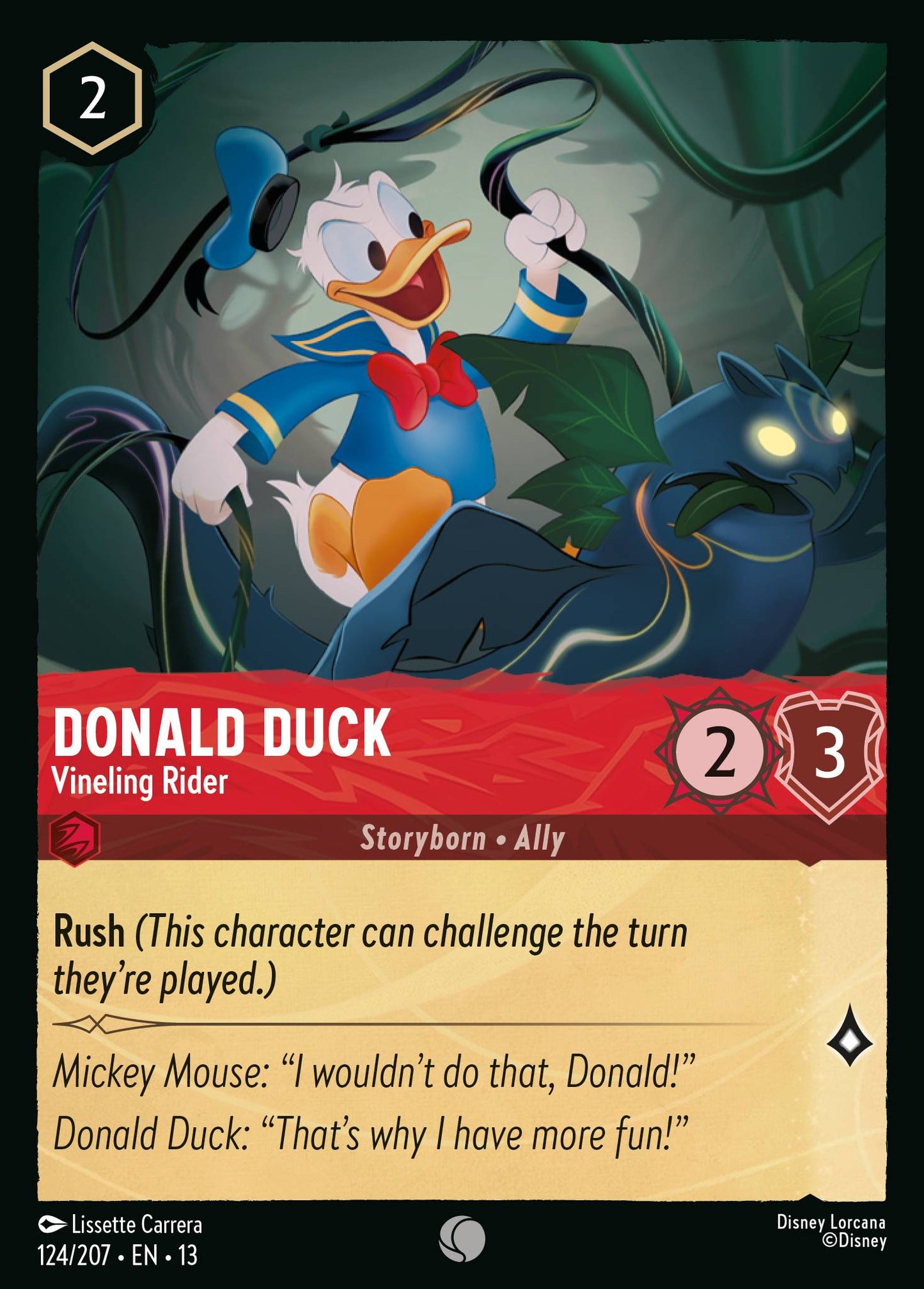Donald Duck - Vineling Rider - Common Lorcana Card