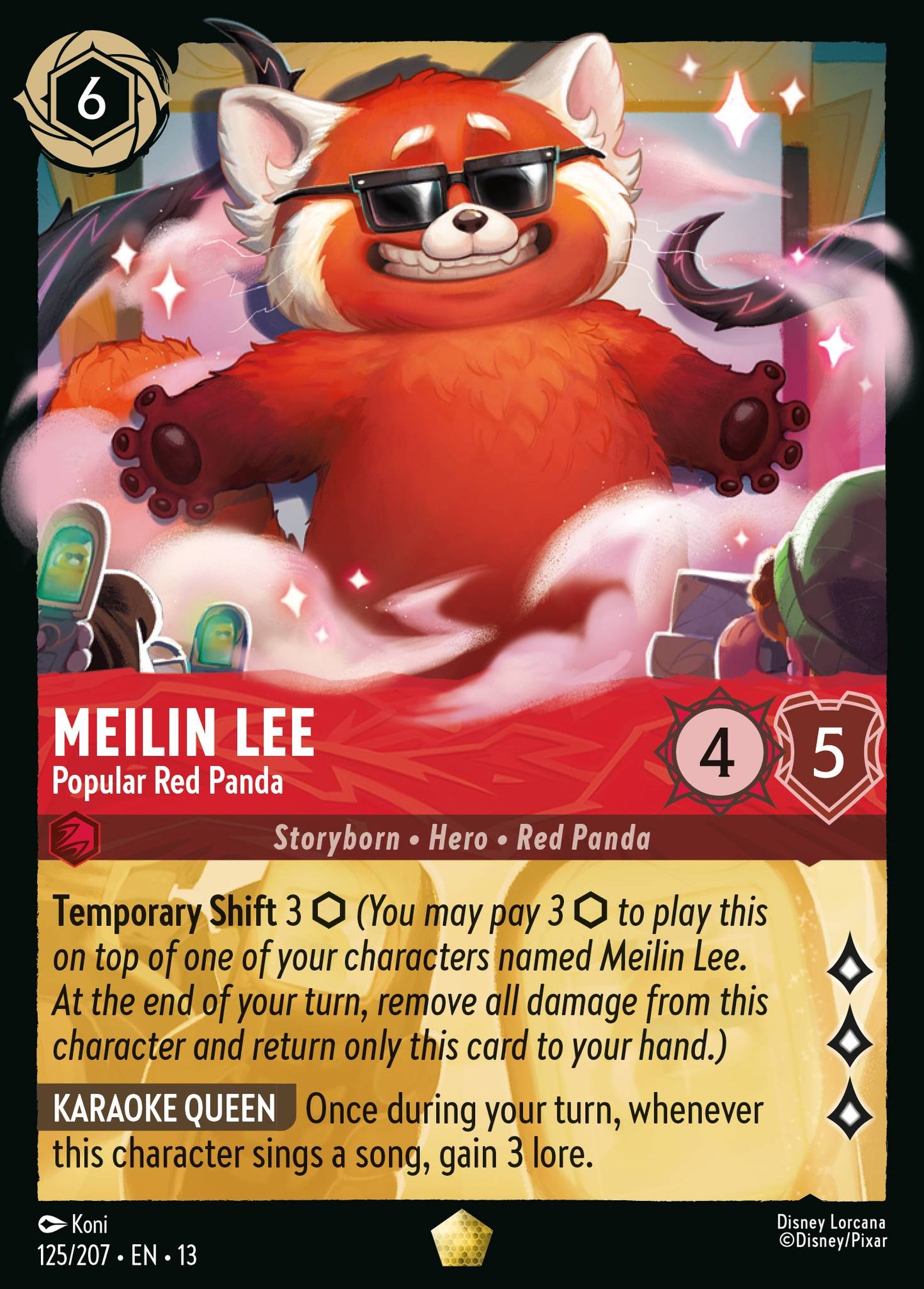 Meilin Lee - Popular Red Panda - Legendary Lorcana Card