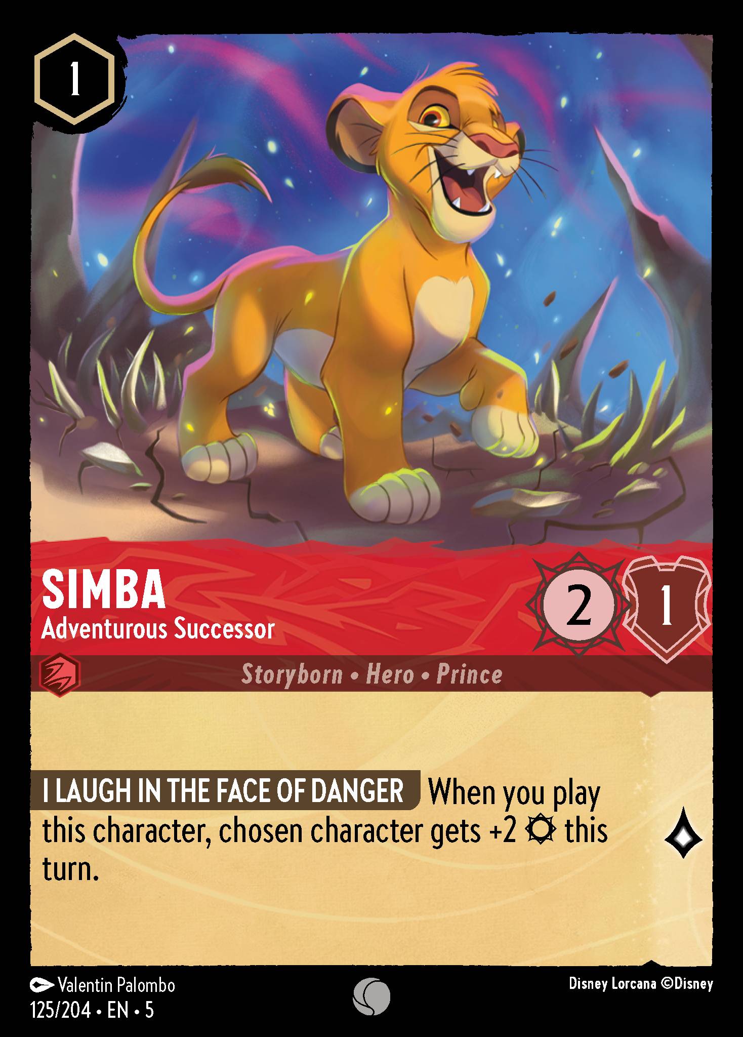 Simba - Adventurous Successor - Common Lorcana Card