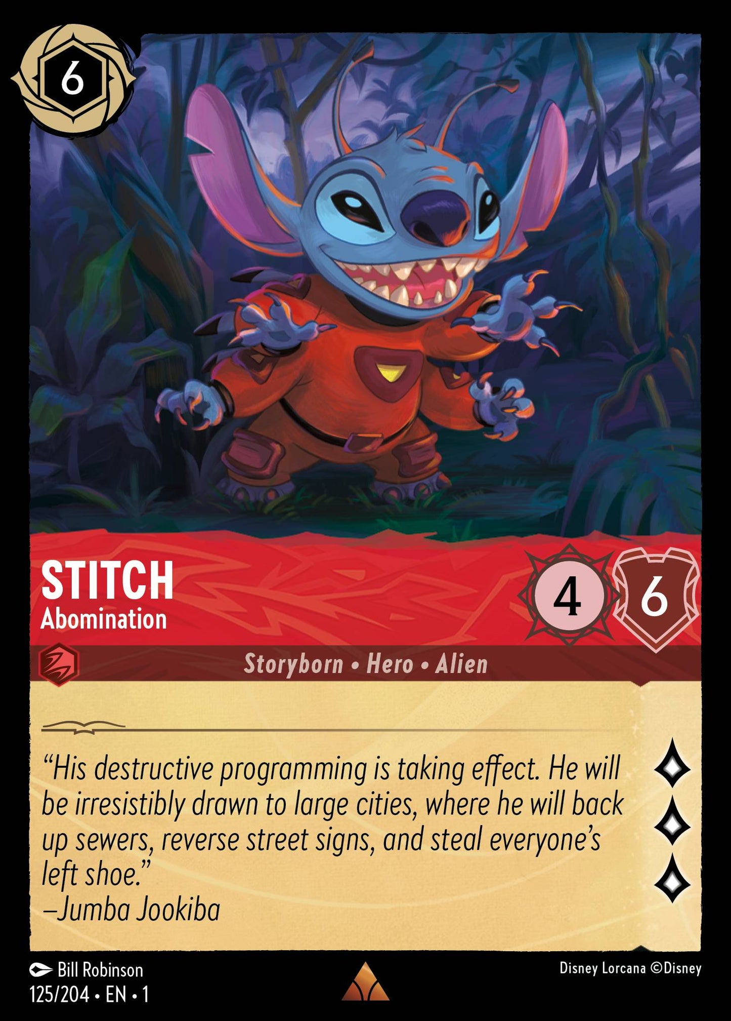 Stitch - Abomination - Rare Lorcana Card