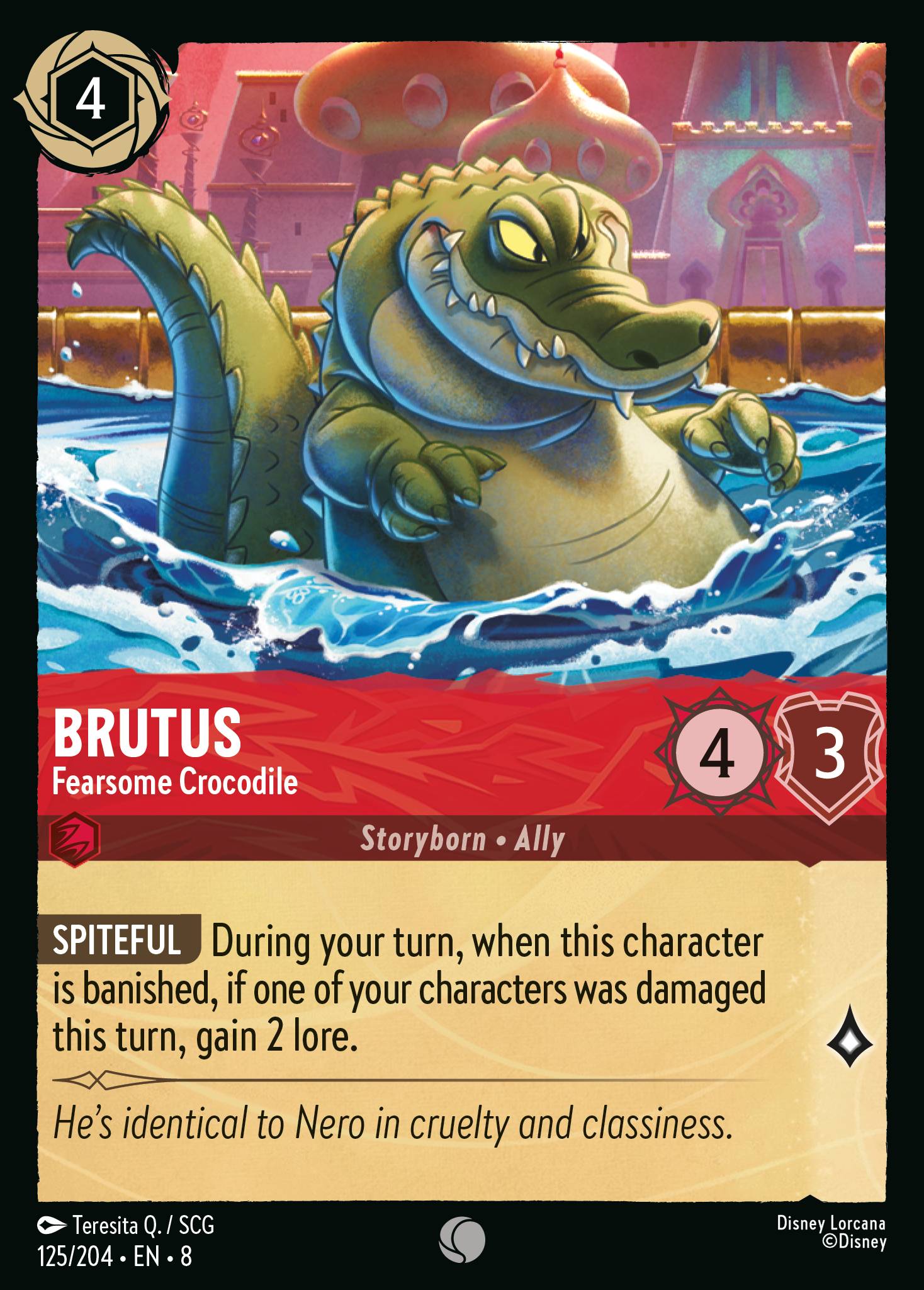Brutus - Fearsome Crocodile - Common Lorcana Card