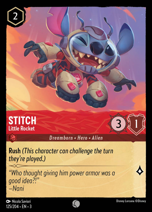 Stitch - Little Rocket - Common Lorcana Card