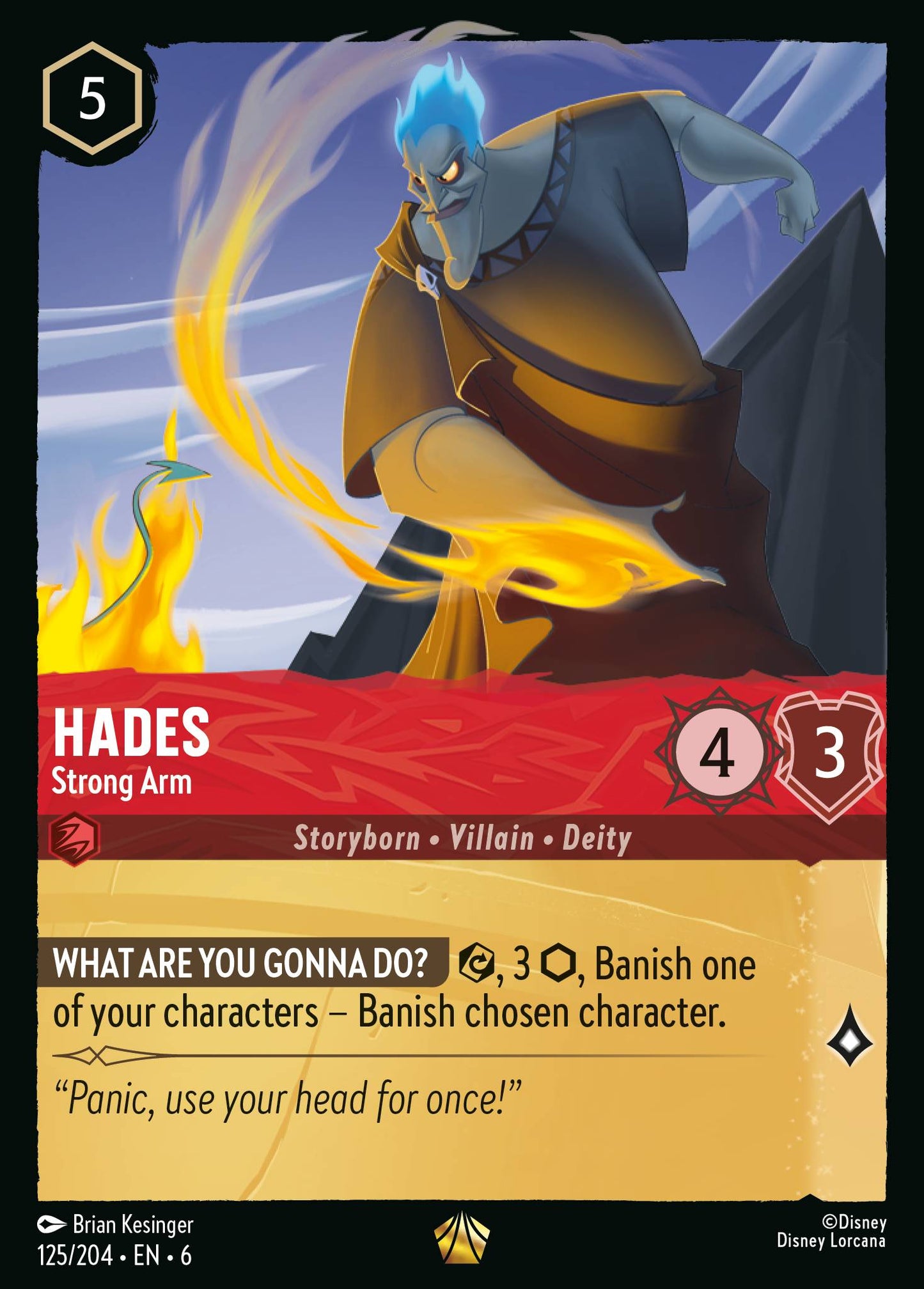 Hades - Strong Arm - Legendary Lorcana Card