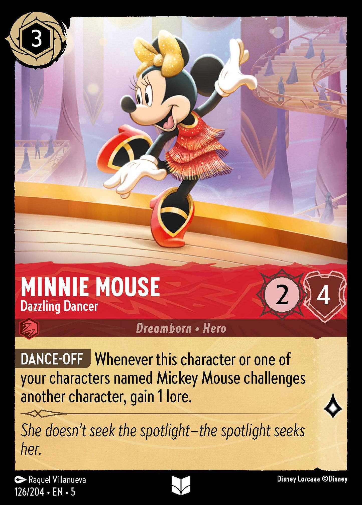 Minnie Mouse - Dazzling Dancer - Uncommon Lorcana Card