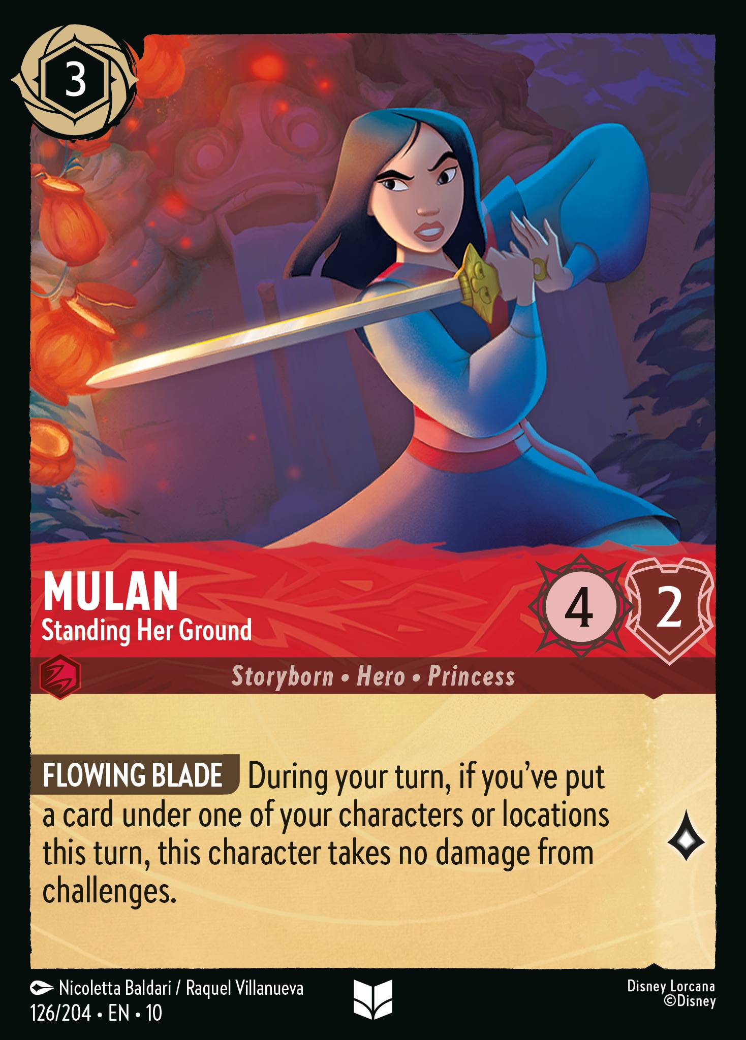 Mulan - Standing Her Ground - Uncommon Lorcana Card