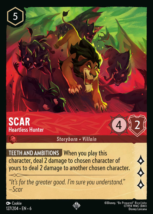 Scar - Heartless Hunter - Super Rare Lorcana Card