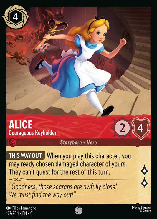 Alice - Courageous Keyholder - Common Lorcana Card