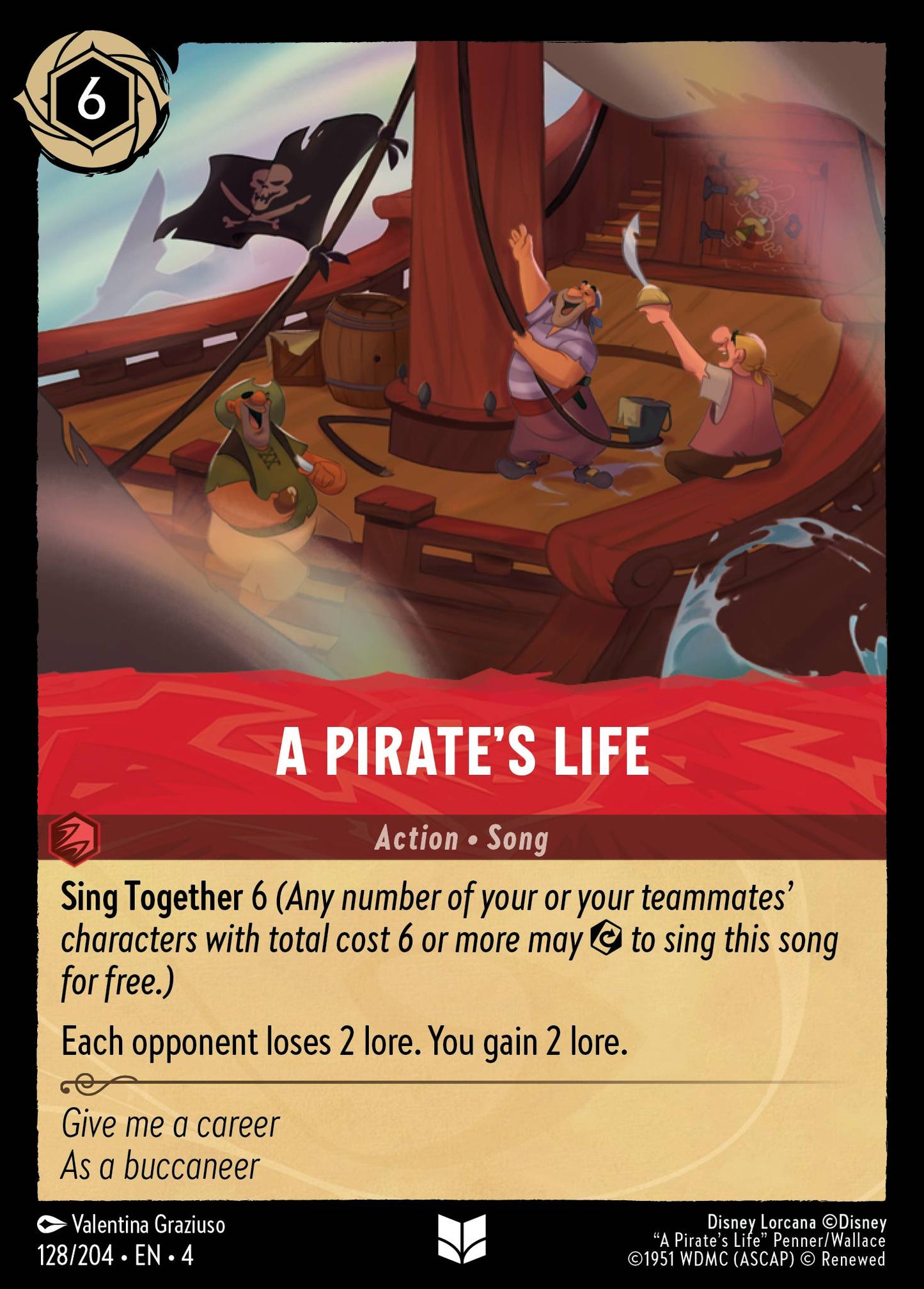 A Pirate's Life - Uncommon Lorcana Card