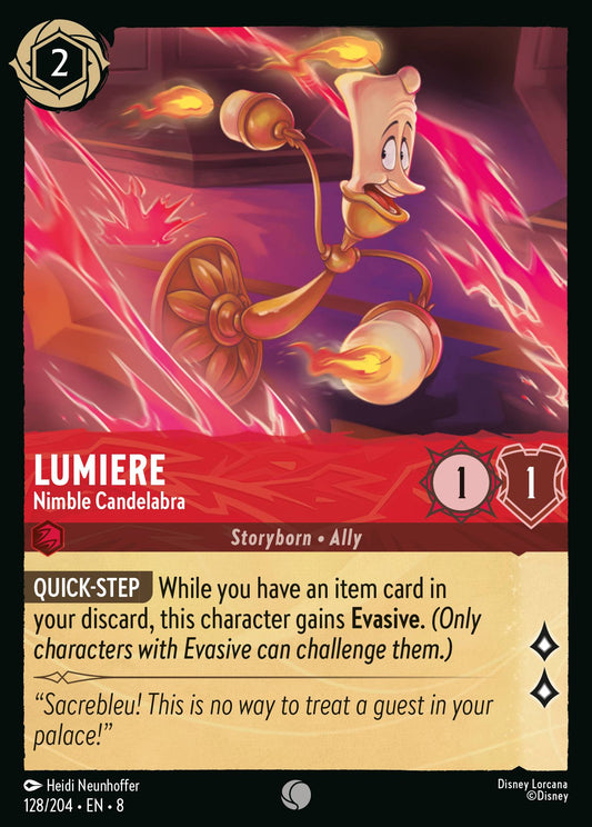 Lumiere - Nimble Candelabra - Common Lorcana Card