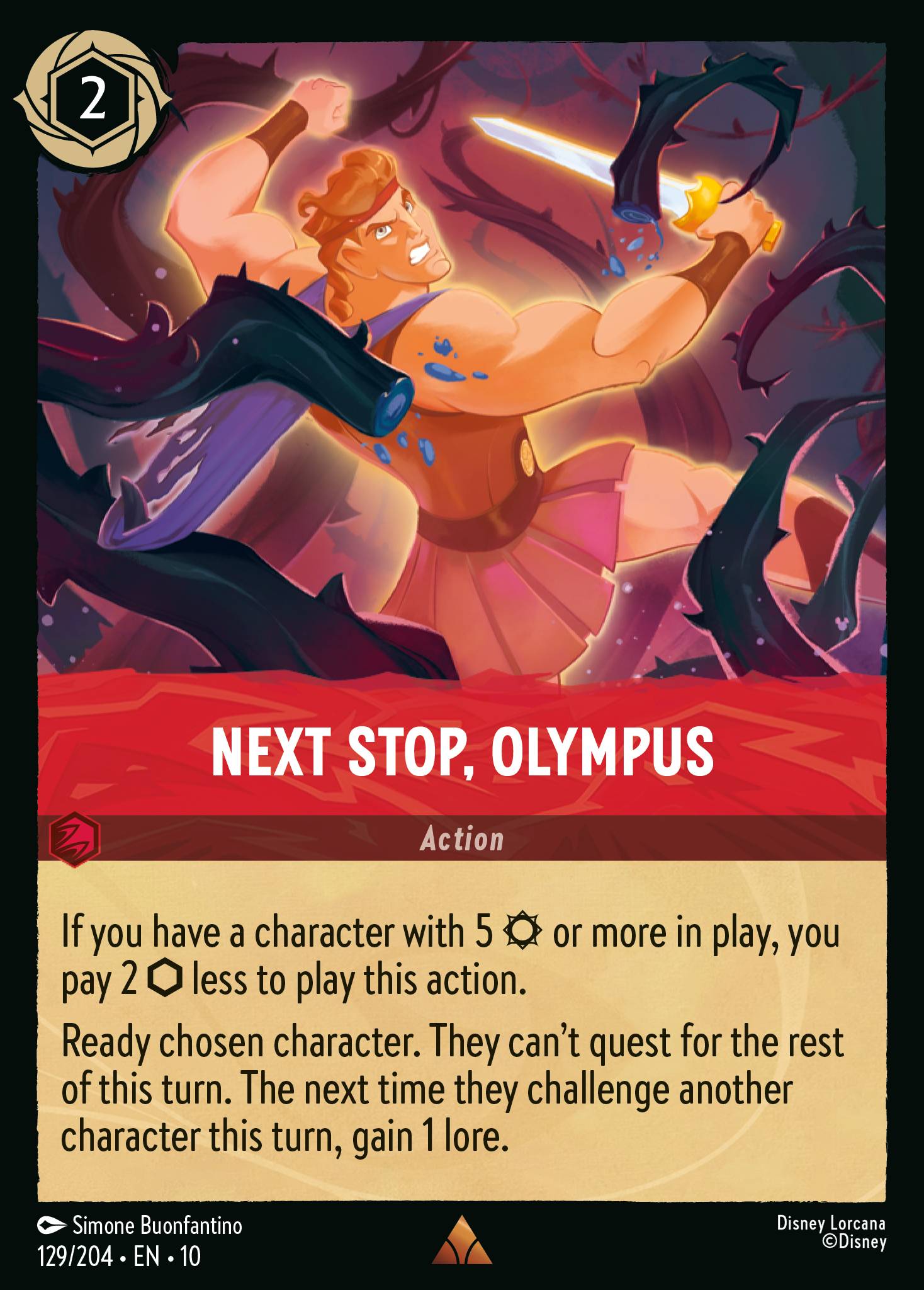 Next Stop, Olympus - Rare Lorcana Card