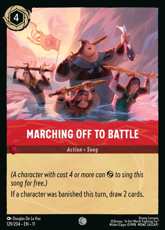 Marching Off to Battle - Common Lorcana Card