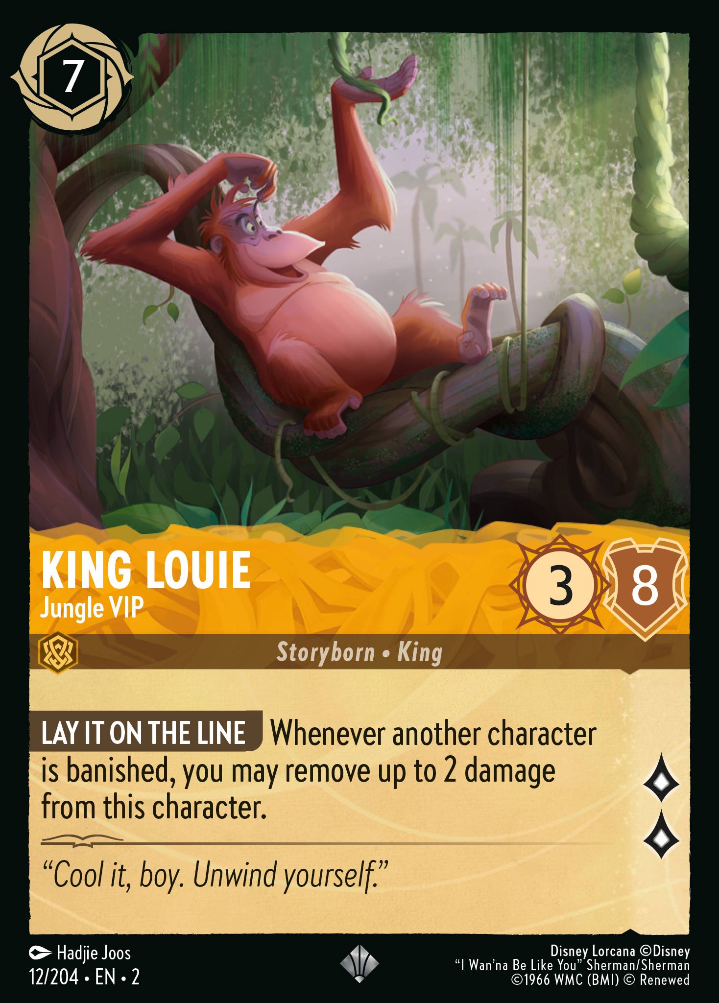 King Louie - Jungle VIP - Super Rare Lorcana Card