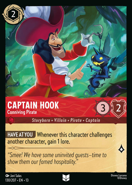 Captain Hook - Conniving Pirate - Uncommon Lorcana Card