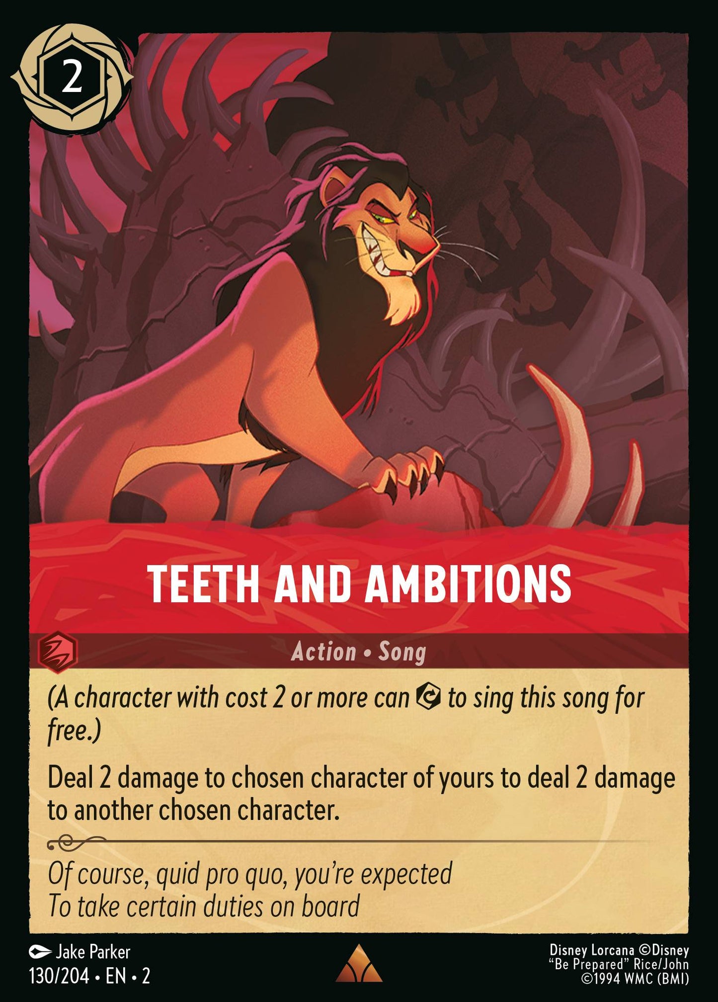 Teeth and Ambitions - Rare Lorcana Card