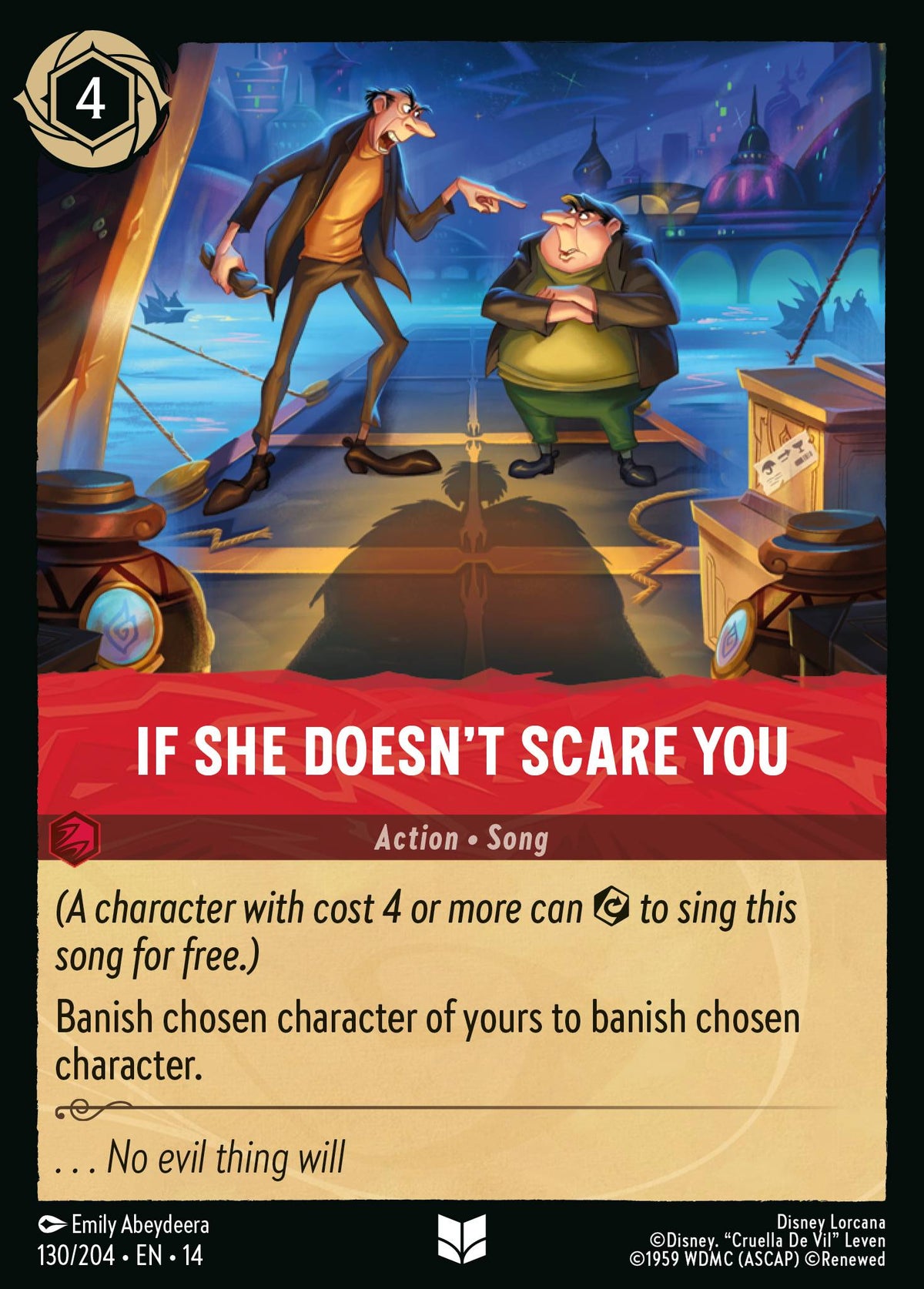 If She Doesn't Scare You - Uncommon Lorcana Card