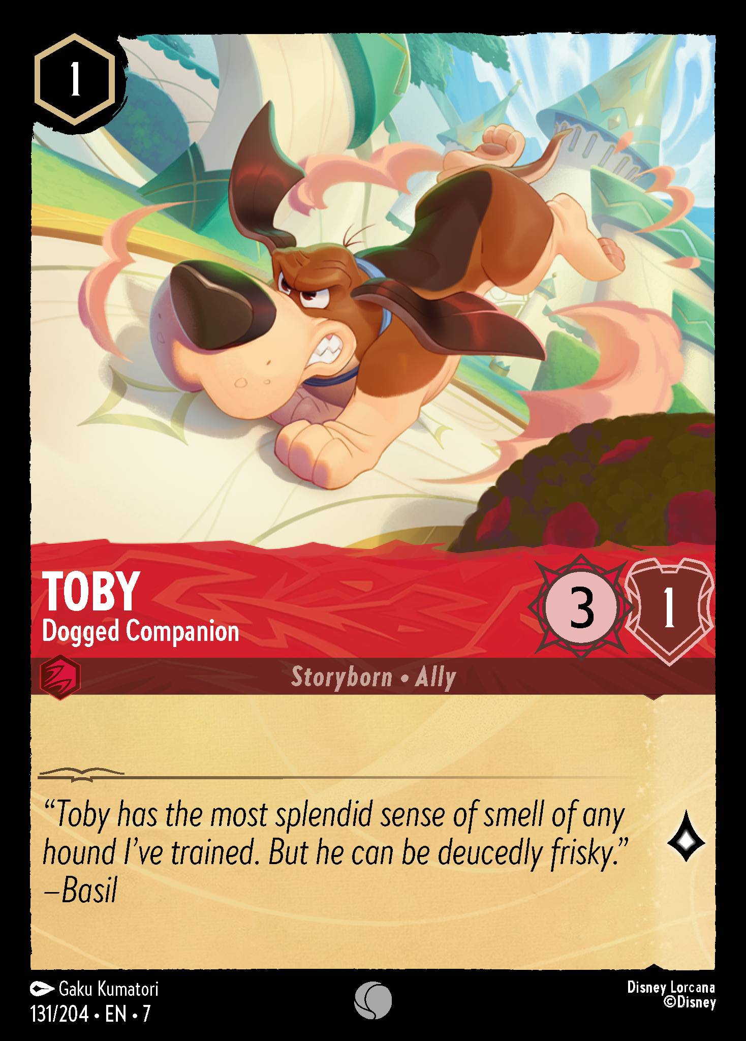 Toby - Dogged Companion - Common Lorcana Card