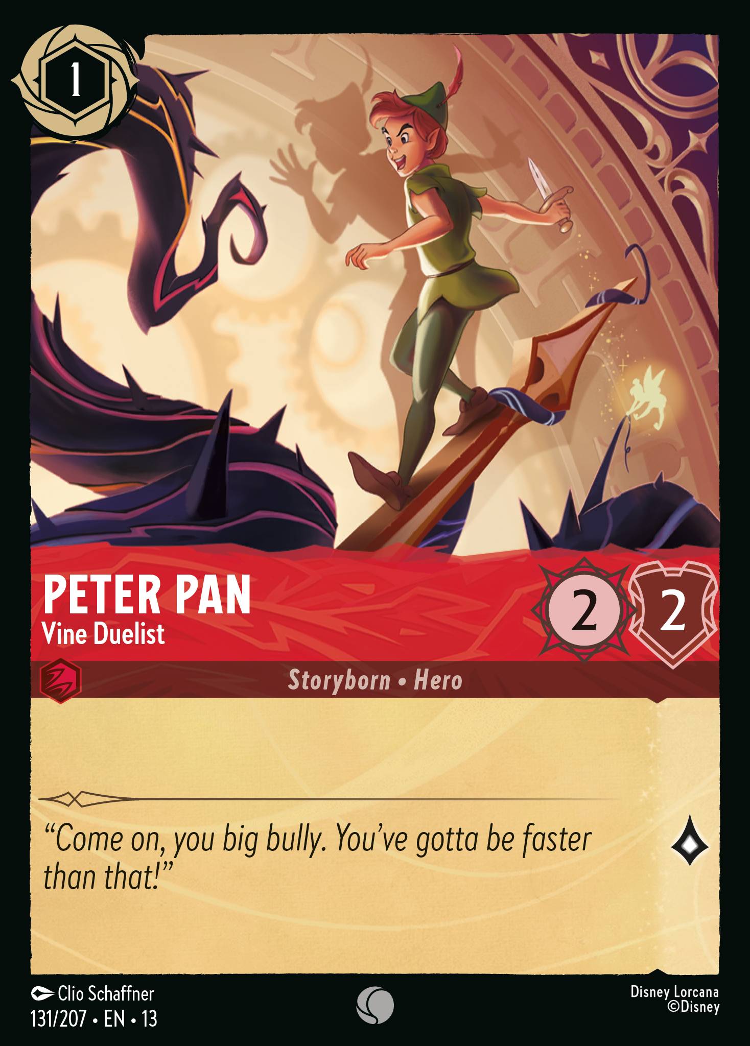 Peter Pan - Vine Duelist - Common Lorcana Card