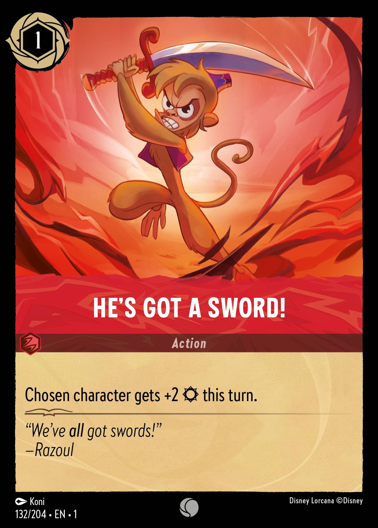 He's Got A Sword! - Common Lorcana Card