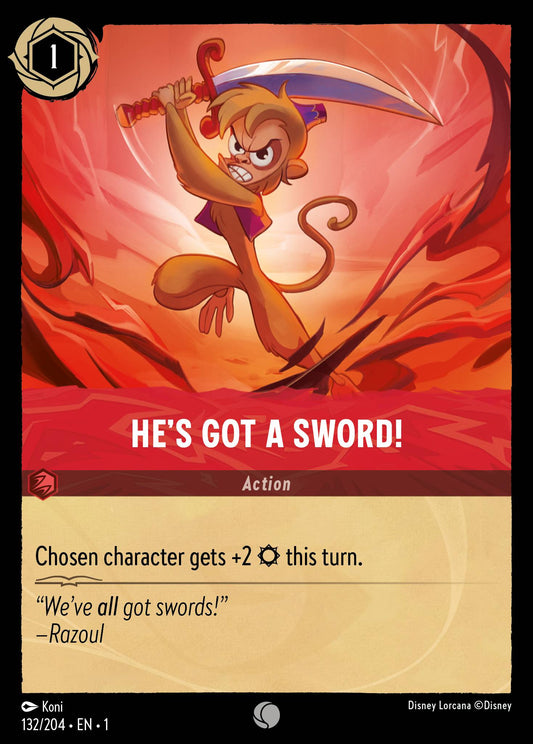 He's Got A Sword! - Common Lorcana Card