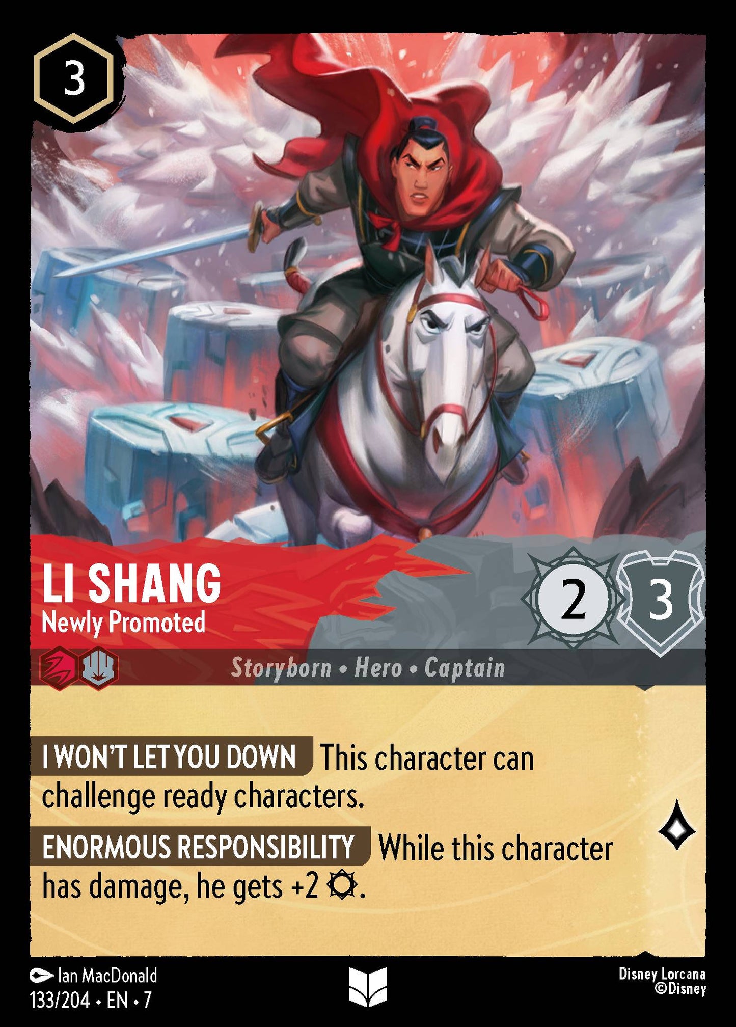 Li Shang - Newly Promoted - Uncommon Lorcana Card