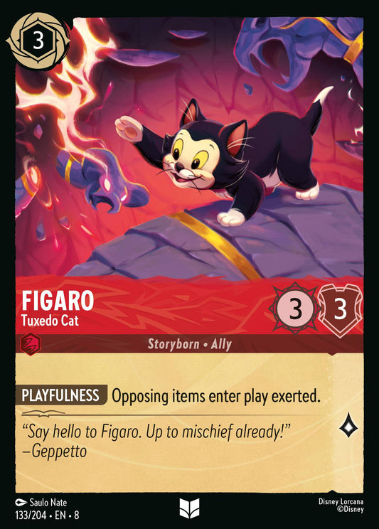 Figaro - Tuxedo Cat - Uncommon Lorcana Card