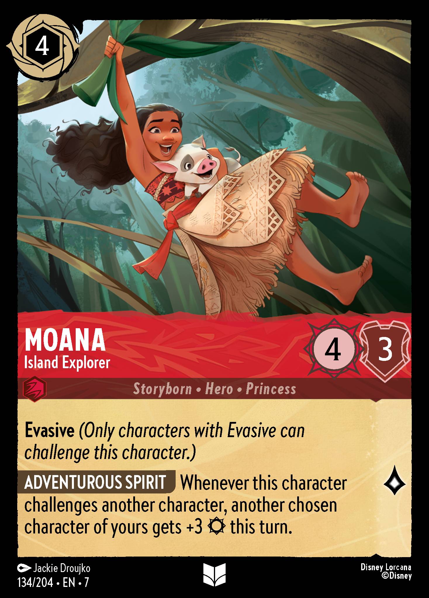 Moana - Island Explorer - Uncommon Lorcana Card