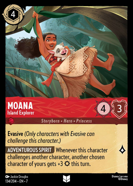Moana - Island Explorer - Uncommon Lorcana Card