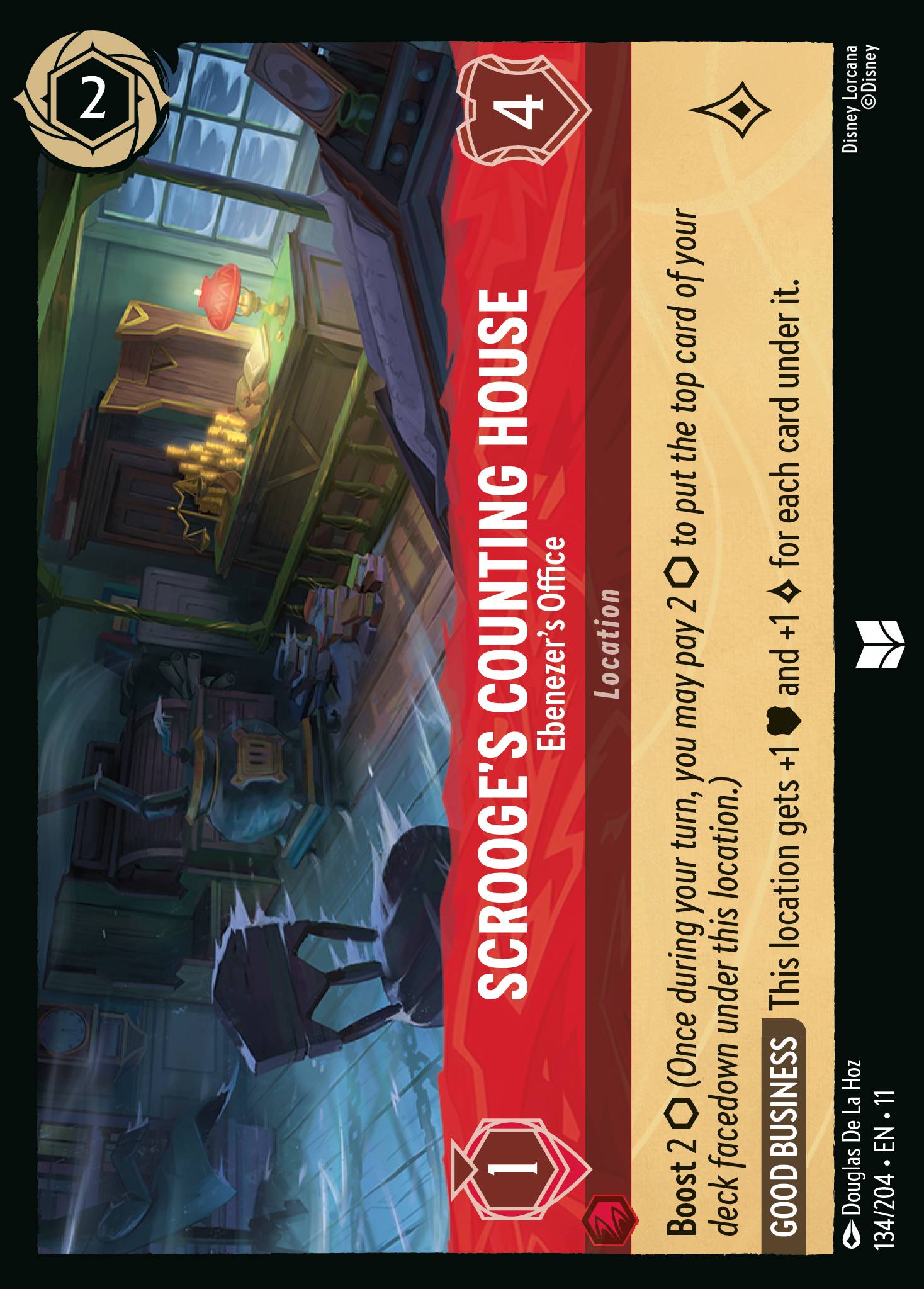 Scrooge's Counting House - Ebenezer's Office - Uncommon Lorcana Card