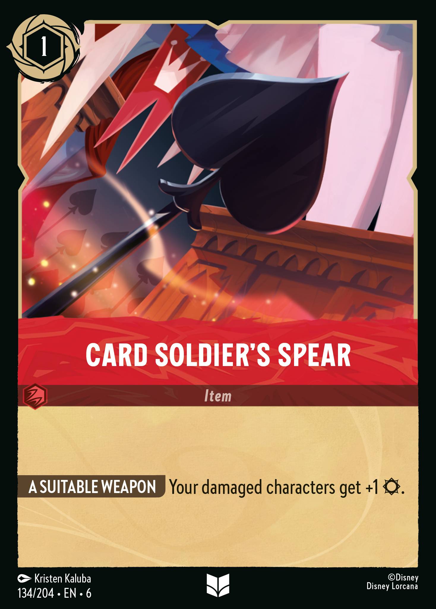 Card Soldier's Spear - Uncommon Lorcana Card