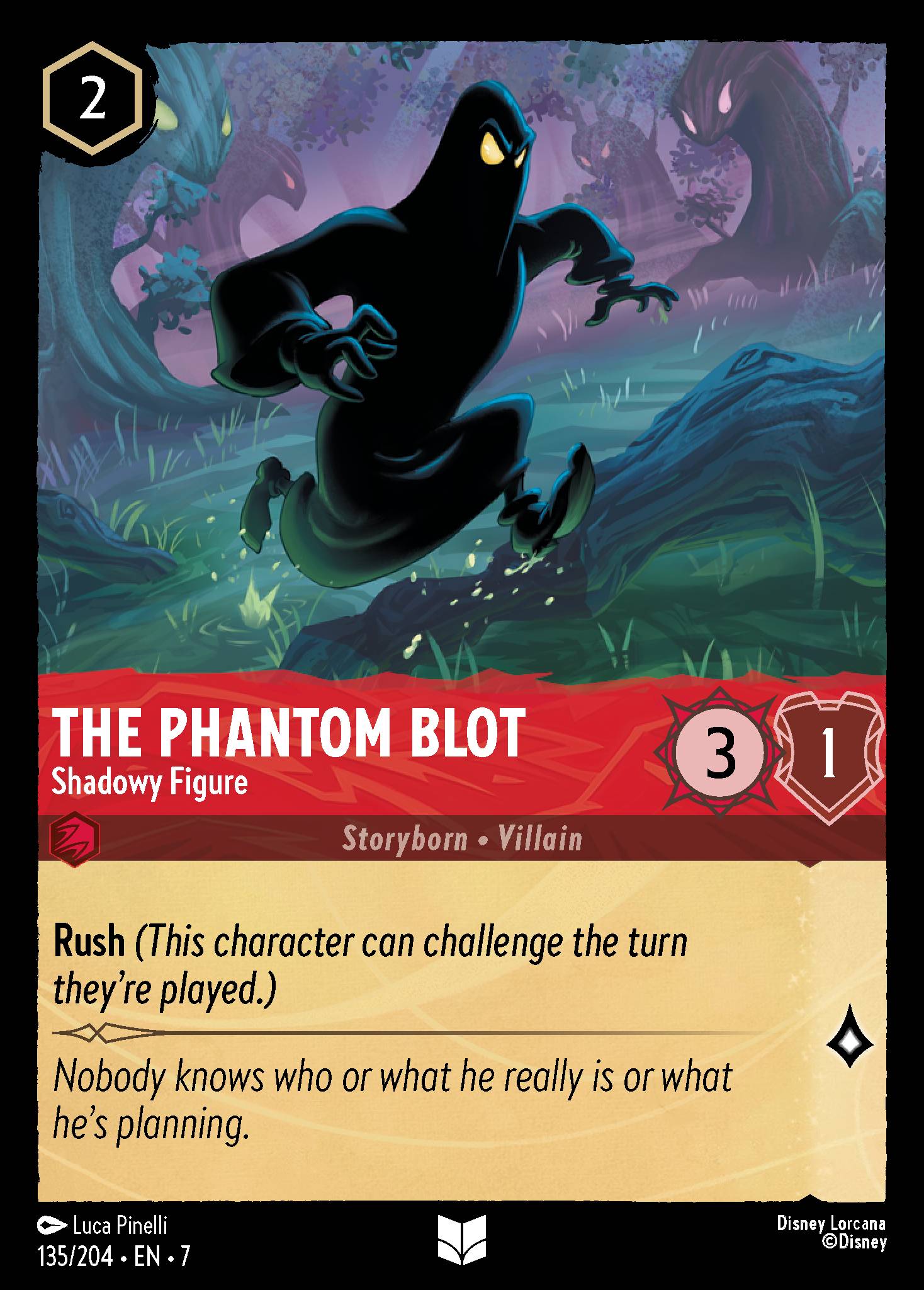 The Phantom Blot - Shadowy Figure - Uncommon Lorcana Card
