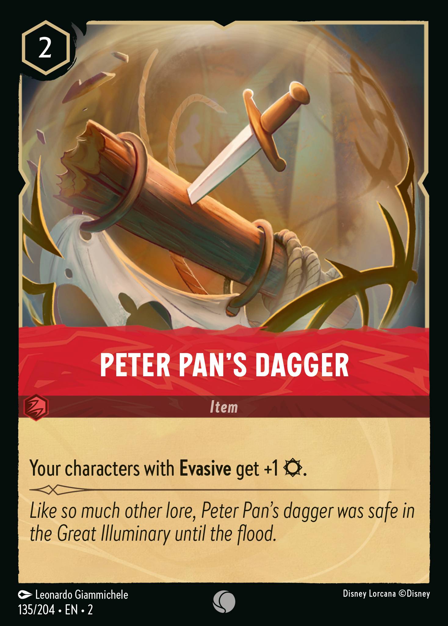 Peter Pan's Dagger - Common Lorcana Card