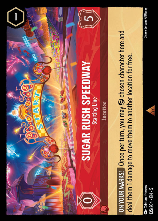 Sugar Rush Speedway - Starting Line - Rare Lorcana Card
