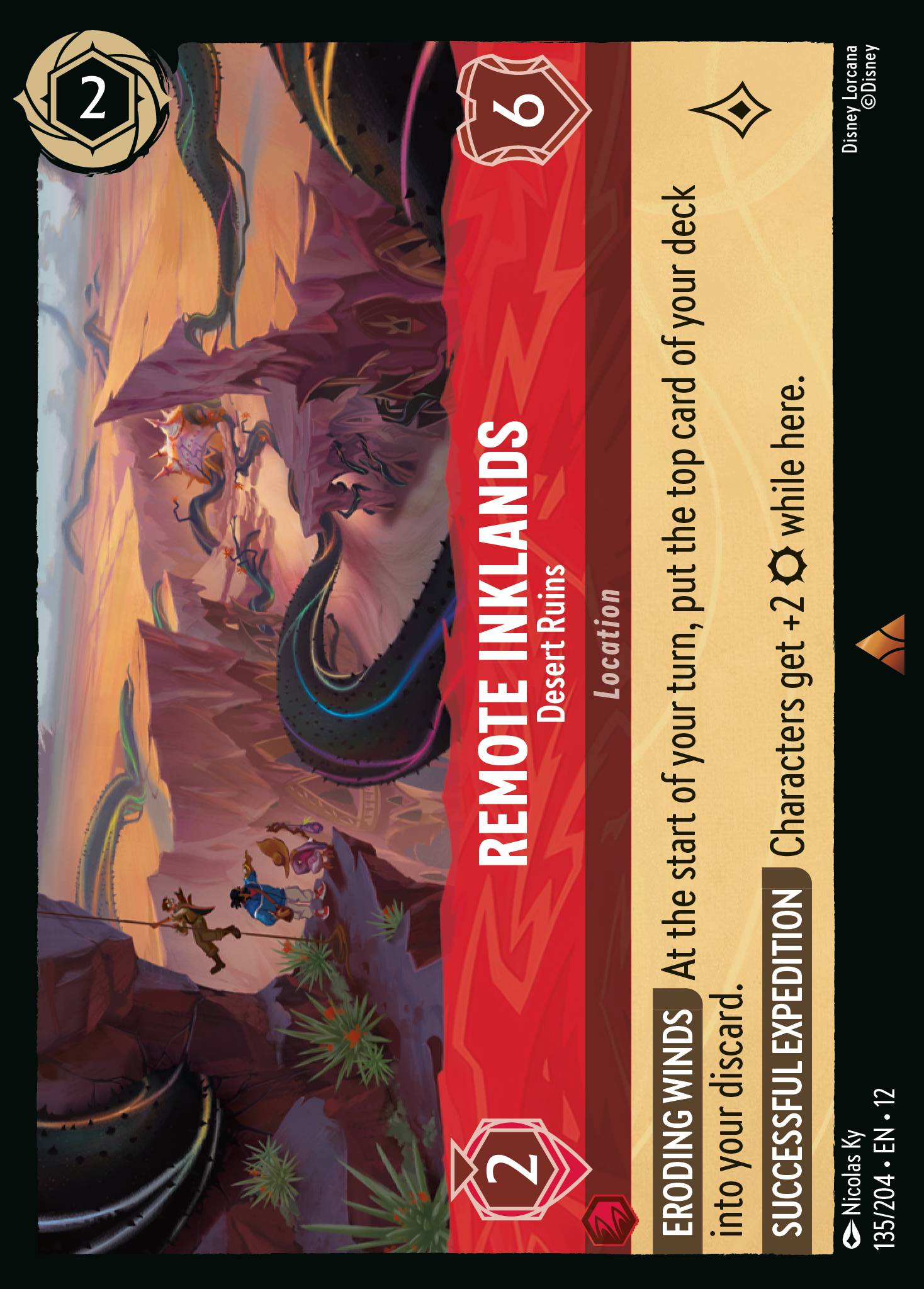 Remote Inklands - Desert Ruins - Rare Lorcana Card