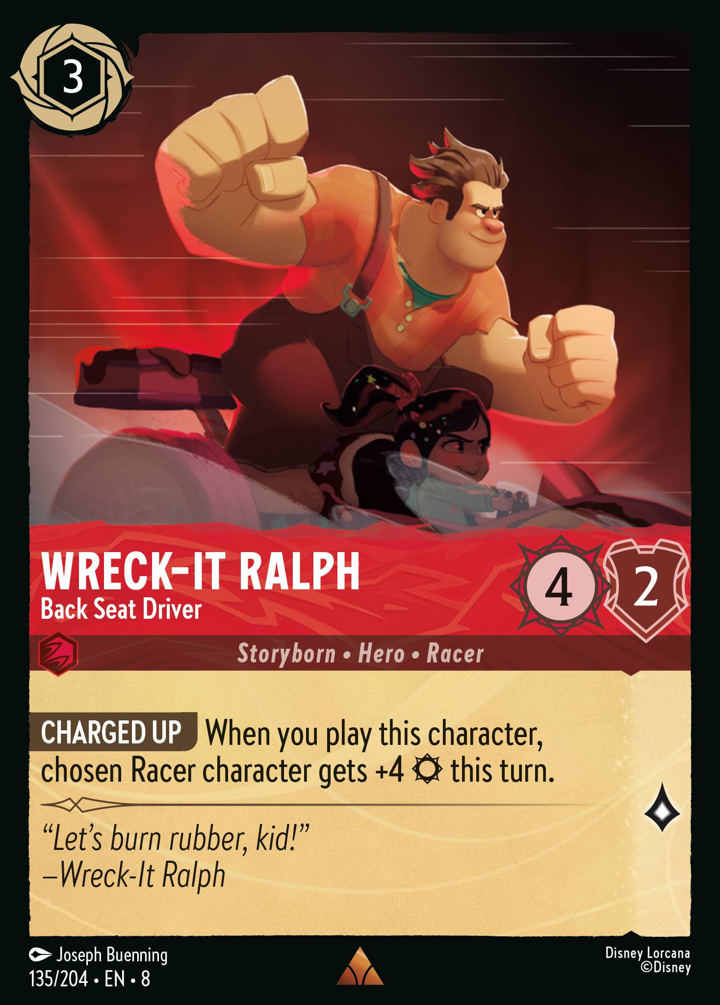Wreck-It Ralph - Back Seat Driver - Rare Lorcana Card