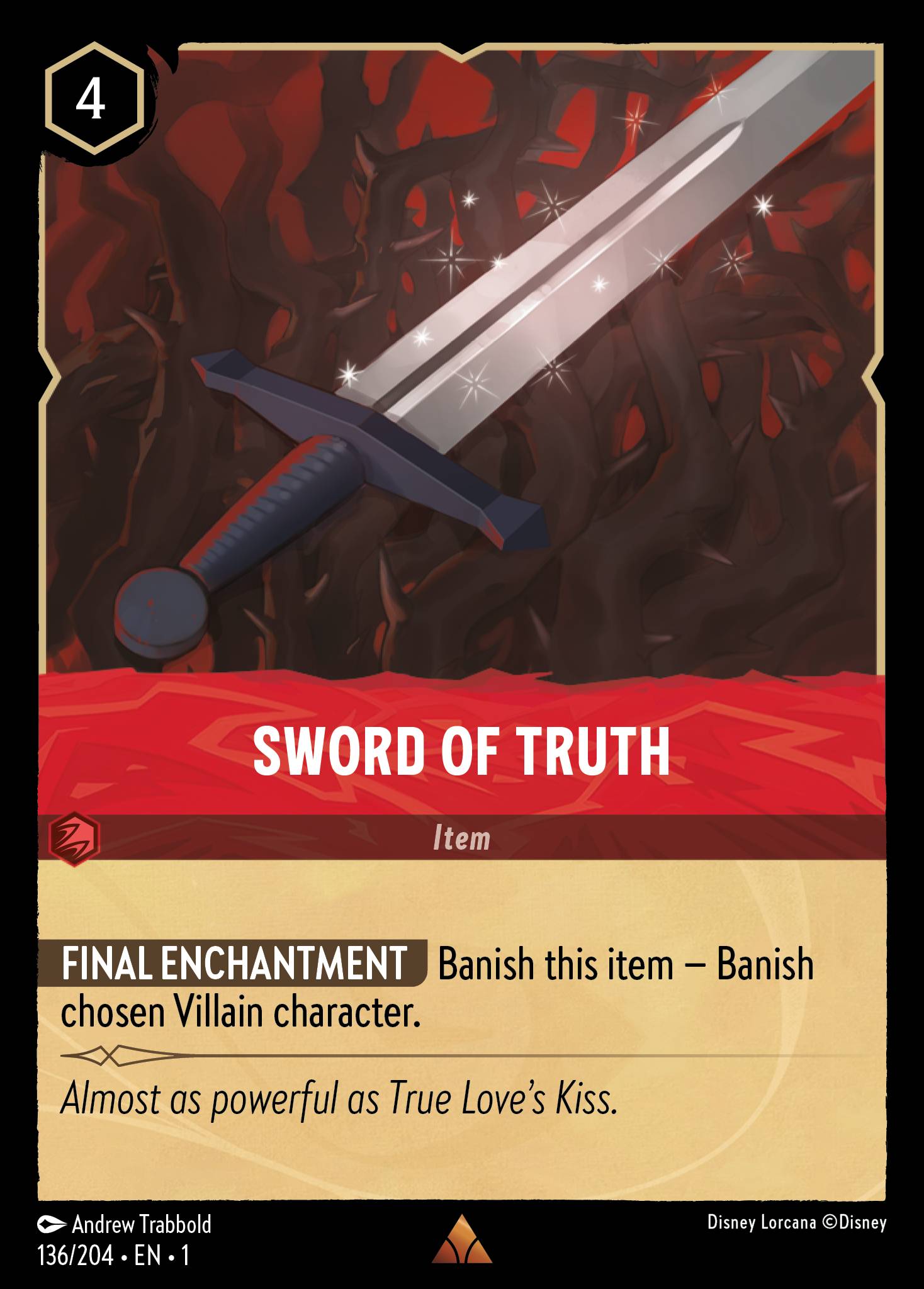 Sword of Truth - Rare Lorcana Card