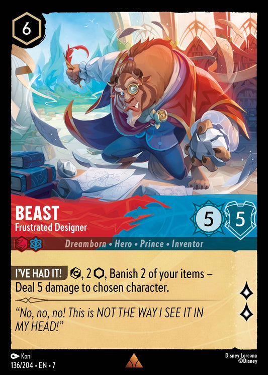 Beast - Frustrated Designer - Rare Lorcana Card