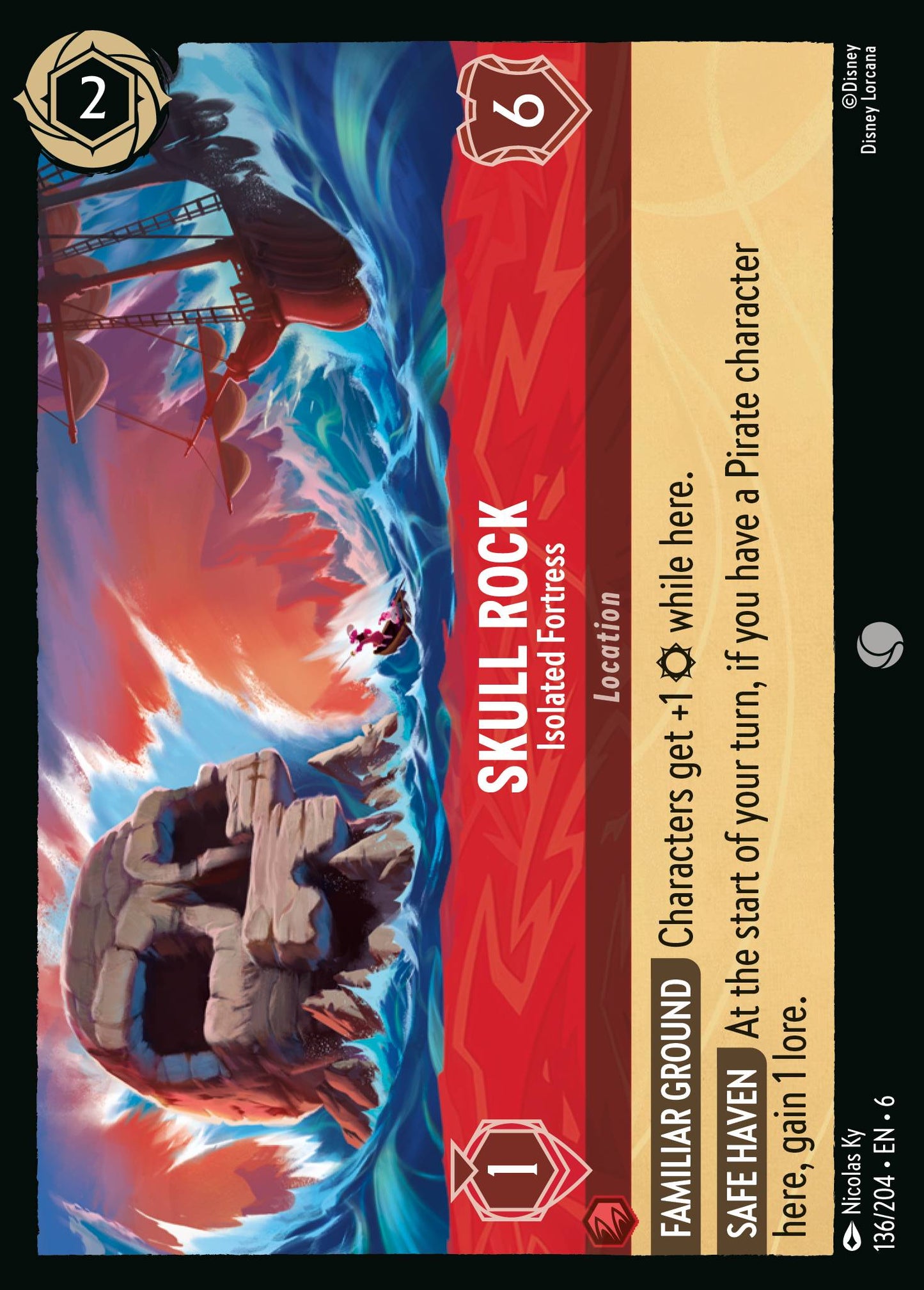 Skull Rock - Isolated Fortress - Common Lorcana Card