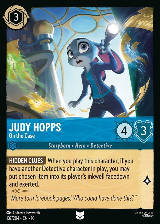 Judy Hopps - On the Case - Uncommon Lorcana Card