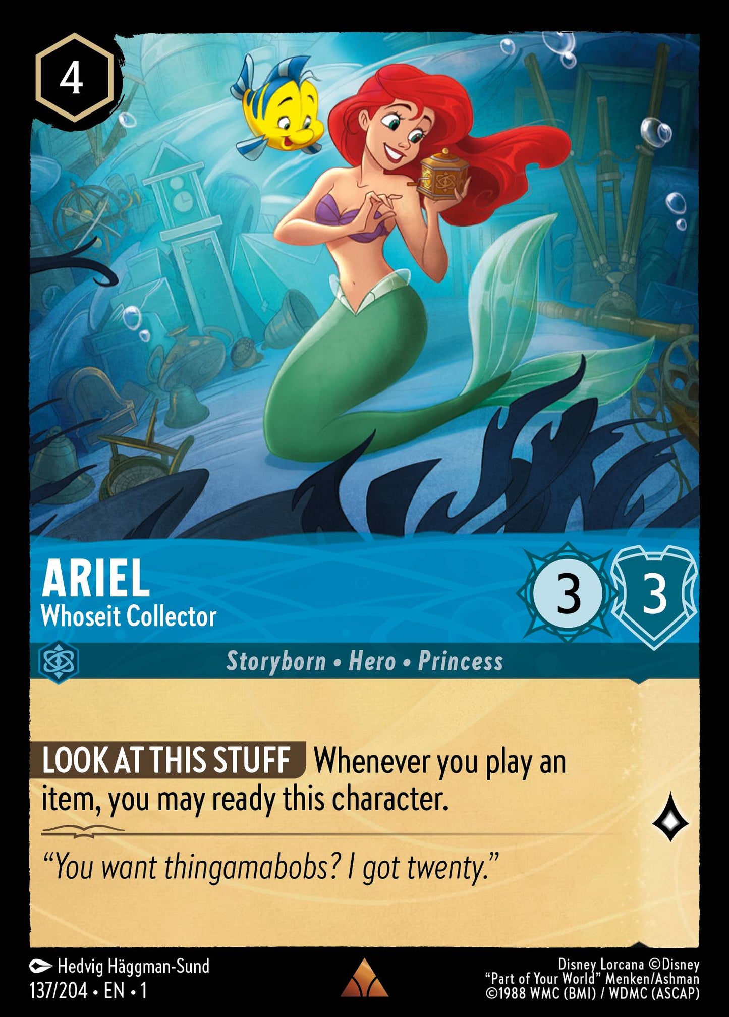 Ariel - Whoseit Collector - Rare Lorcana Card