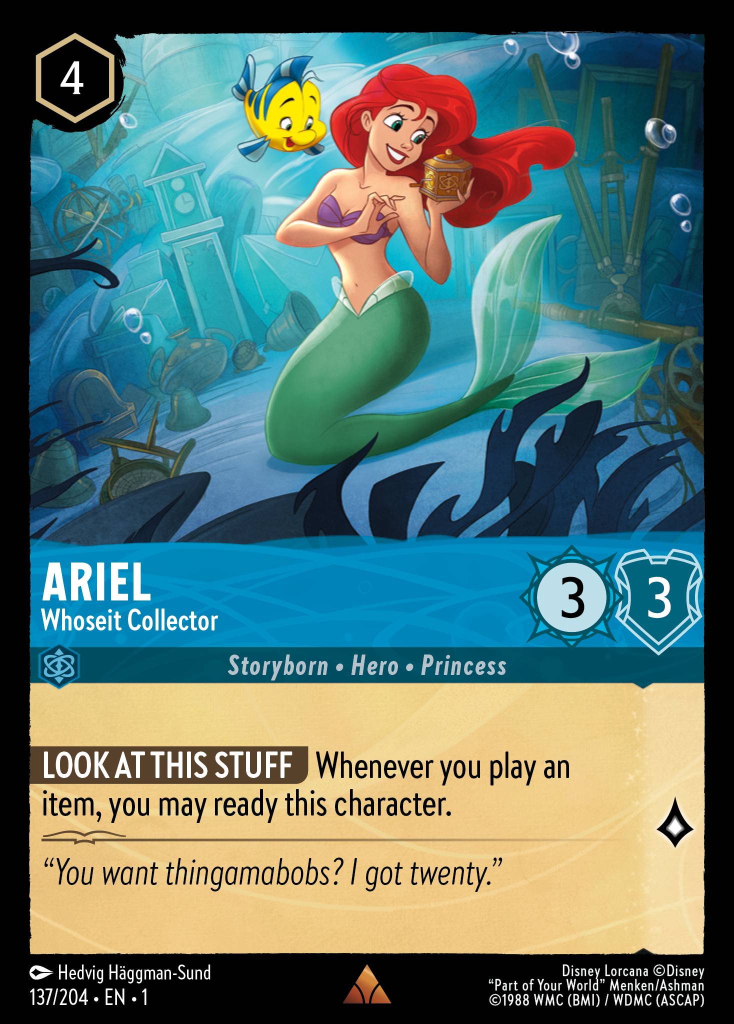 Ariel - Whoseit Collector - Rare Lorcana Card