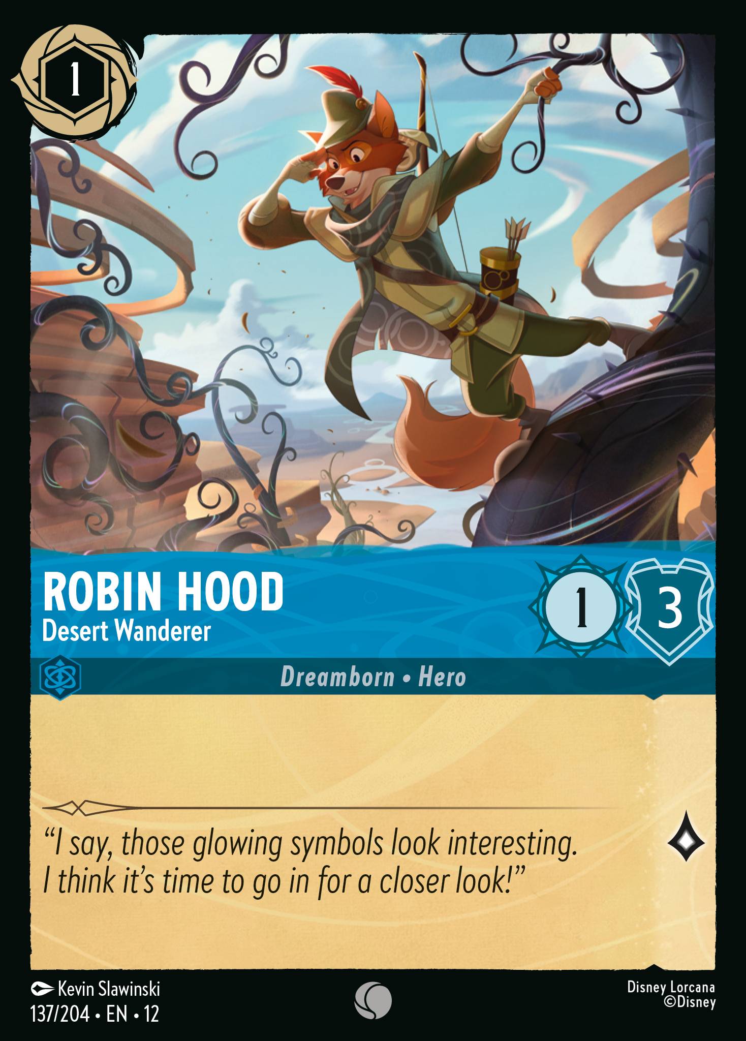 Robin Hood - Desert Wanderer - Common Lorcana Card
